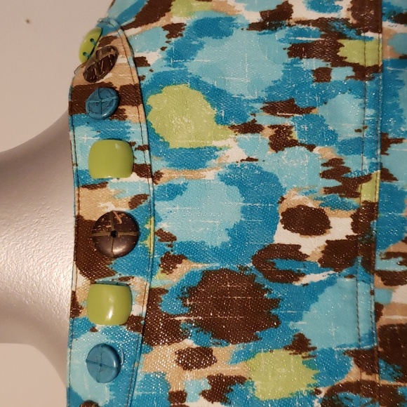 Ruby Rd Lady's Dress Jacket Embellished In Buttons around Neckline Very Festive - Picture 6 of 8